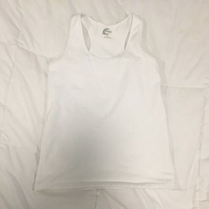 white racerback tank top